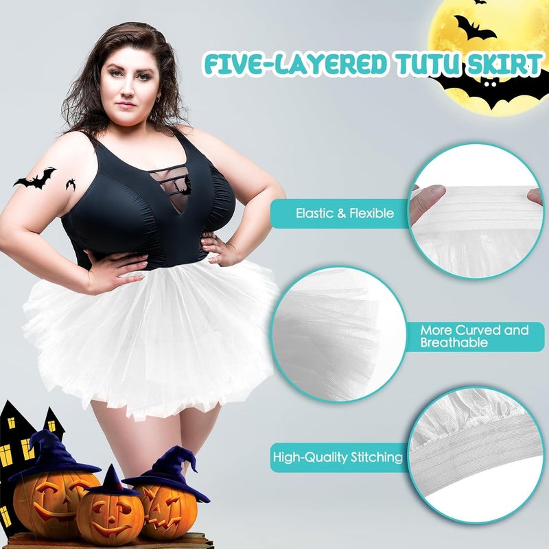 Fynnsure 5 Layers Plus Size Tutu Skirts for Women Extra Large Tulle Skirt 80s Adult Tutu Skirts Tutus Halloween Costumes - Image 3